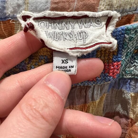 Johnny Was Workshop Petunia Square Neck Park Blouse Boho Chic W18823 - Picture 5 of 11